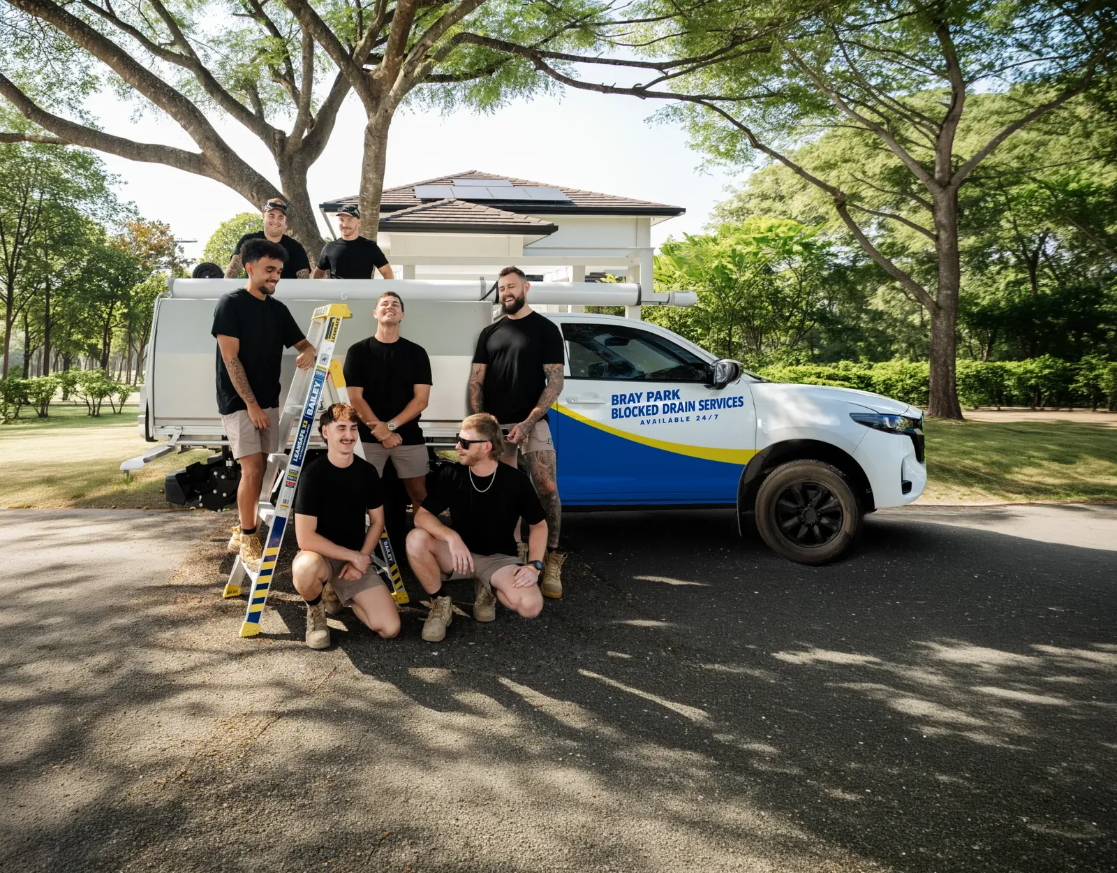 Bray Park Blocked Drain Services ute and team